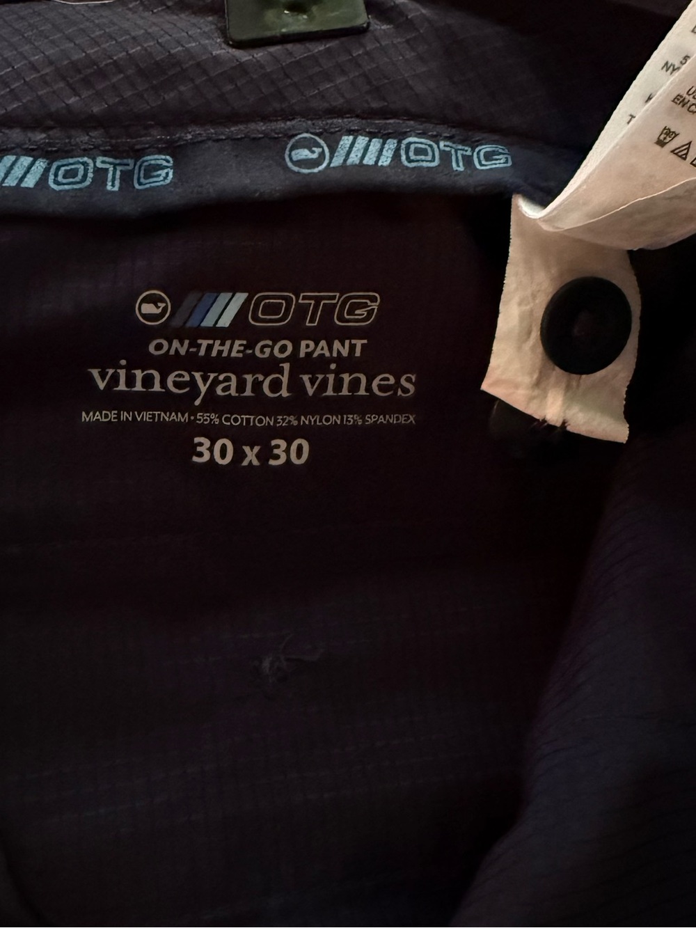 Vineyard Vines Men's On-The-Go Stretch Performance Pants Blue Blazer Navy 30x30 - Picture 15 of 15